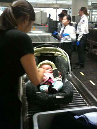 Apparently, our daughter is free of metal - security was smooth sailing...