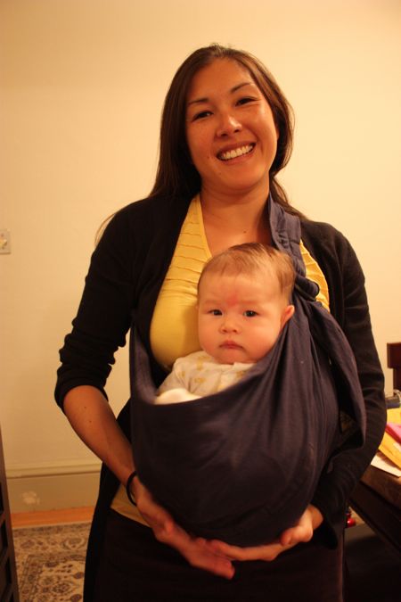Hanging with Mommy in the sling...