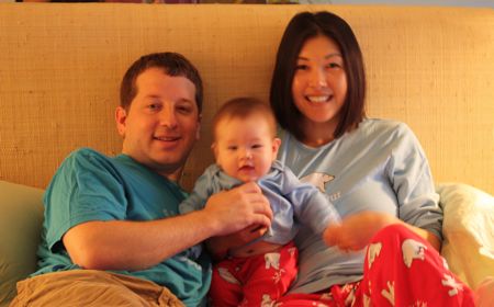 Family Picture - Week 23 (Chris and Maile are showing off the matching jammies that Daddy got them for Christmas)