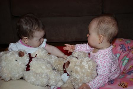 This is me just double-checking that Hannah's bear is the exact same as mine - hey, a girl has to be sure!