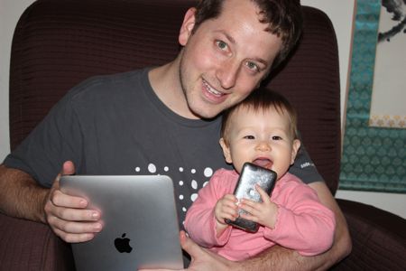 A Daddy-sized iPad and a Maile-sized iPod Touch