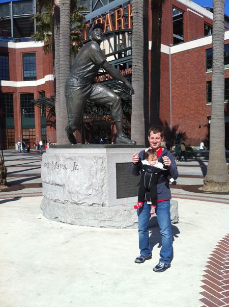 Just outside AT&T park with Mr. Mays...
