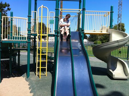 They have really long slides...