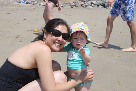 Hey Mommy, can we talk? I have a few things I want to discuss re: this so-called "beach". First, this sand is like pavement! What's up with that?