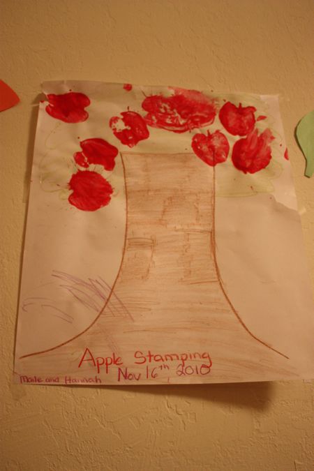 What else can one stamp? Apparently apples... Apple Stamping!