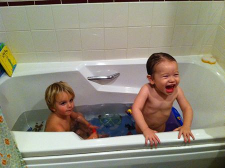 This. Is. So. Much. Fun. Can we have bath time with Harold every night?