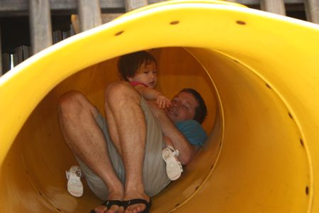Umm, Daddy, why aren't we moving? Shouldn't we be going a bit faster on this slide?