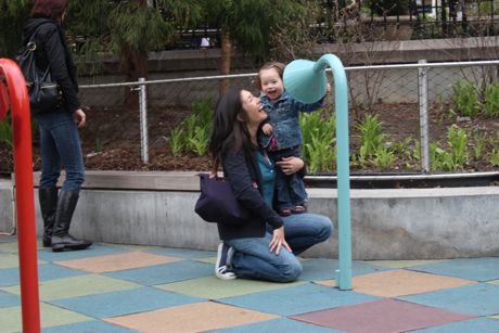 Another new addition to the city is the playground in Union Square - when we lived here it was a bar. Daddy version of Matt thinks this is a great new addition - 2002 version of Matt would be pretty disappointed.