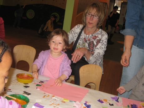 And then Grandma Jill and I did an art project - I told her to kick back and relax, Megan has taught me all about art projects!