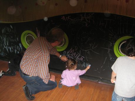 Then Papa Mike taught me about grafitti - I have to be honest, it felt a little naughty...