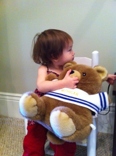 Love, love Jake's teddy bear. I hope he doesn't mind...