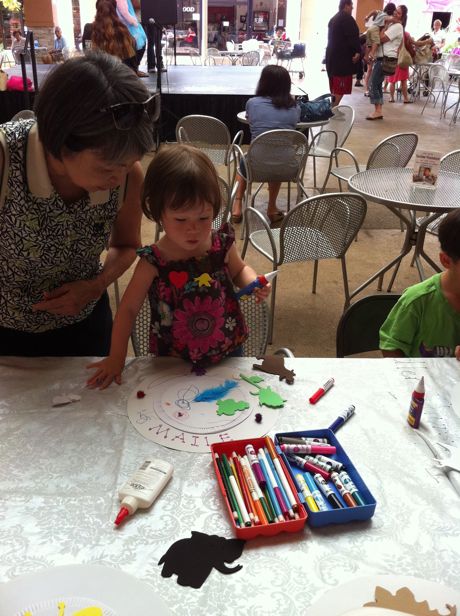 After Elmo, Gramma Gail helped me with a cool art project - we made a hat...