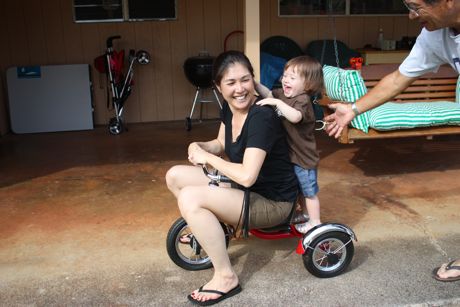 And, mommy-powered bike riding! Basically, everything except Maile powered bike riding...