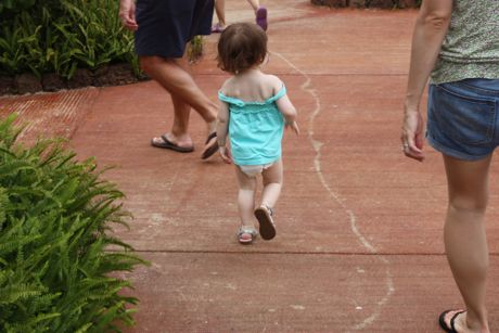 Maile Girl strolling the board walk