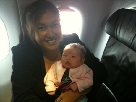Maile Girl's first plane ride - September 5, 2009