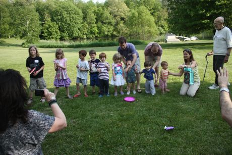 Working on the lineup - all the cousins in descending order of age from left to right...