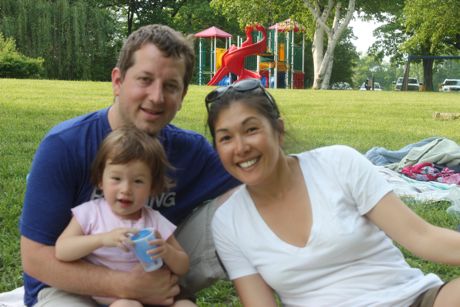 Mommy, Daddy and Maile at 23 months