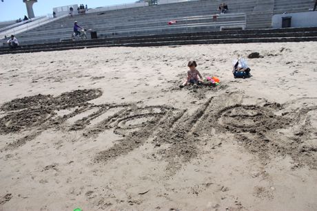 Mommy helped me mark my spot - just in case any of my friends wandered by, they'd know right where to find me!