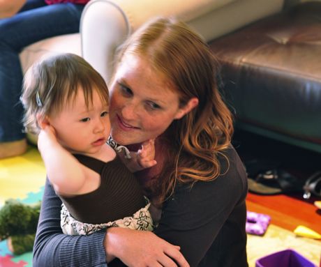 Maile and Megan at her first birthday party (July 2010)