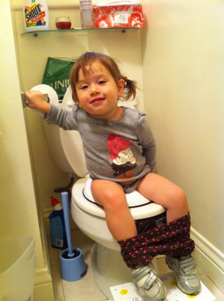Maile Girl making things happen on the potty!