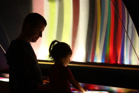 Maile teaching Daddy about all the colors...