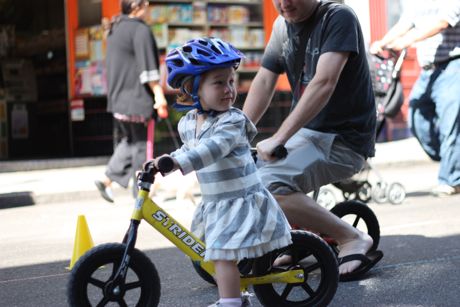 ... then Maile and Daddy raced down the rest of the course!