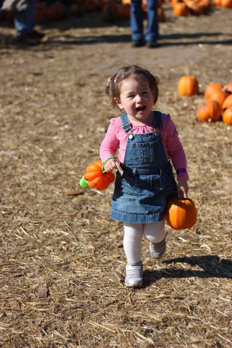 Maile, if you want your pumpkin, you need to carry it. But, it's heaaveee...