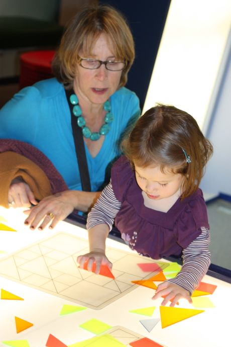 Grandma, these look just like magna-tiles - I can show you how this works...