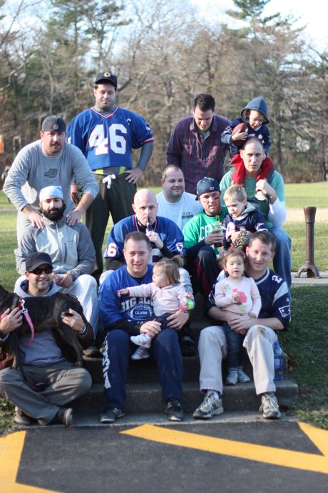 Daddy plays tackle (yes tackle!) football at his old elementary school the Friday after Thanksgiving - Maile didn't play this year, but hopefully she will be able to soon because its the only way Daddy can retire...