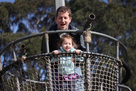 ... and at the top of the rope ladder - a watch tower! Ahoy there!