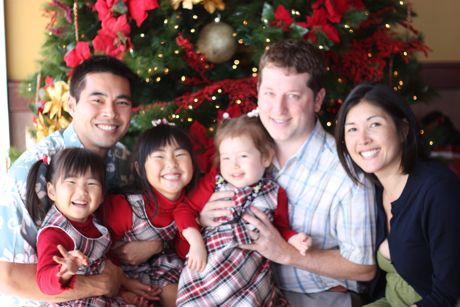 Christmas Day family picture with Uncle Steve, Katie and Emily (Aunty Nao isn't arriving until the 29th)