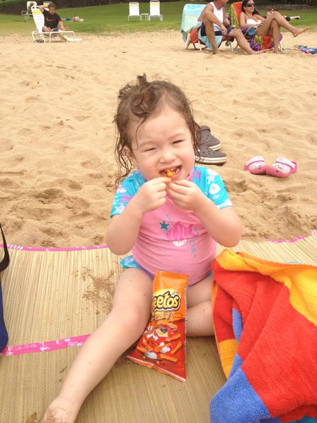Cheetos on the beach