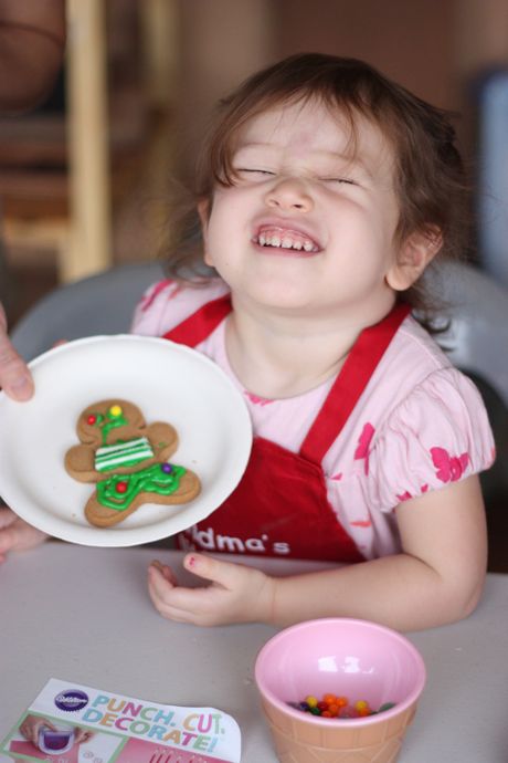 Each girl also decorated their own Gingerbread man - they were also cousins and all lived in the house together.