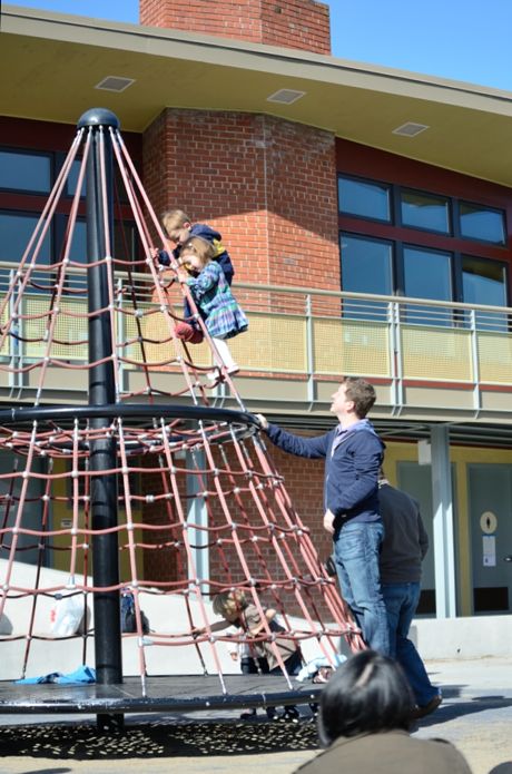 Dad note: On second thought, maybe this whole teaching how to climb thing was a questionable call...