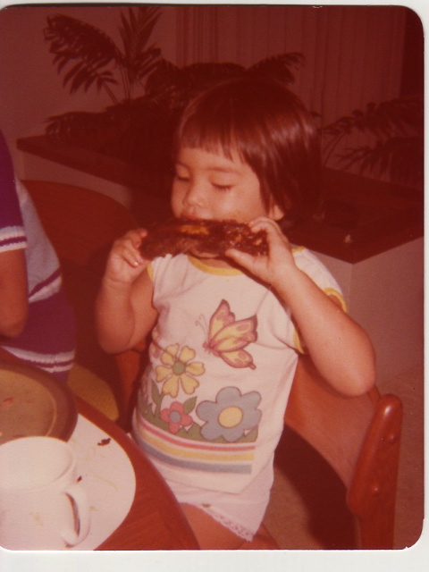 Mommy eating lamb (1978 - ~3 years old)