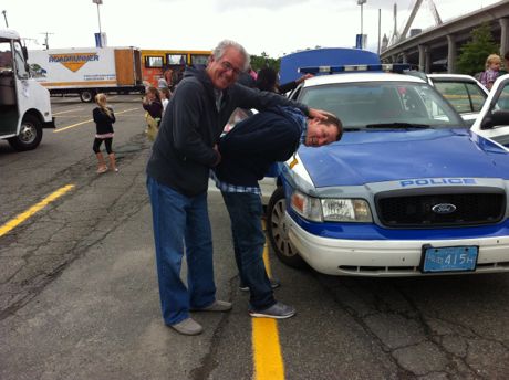 Even Papa and Daddy had fun - you're never too old for trucks!