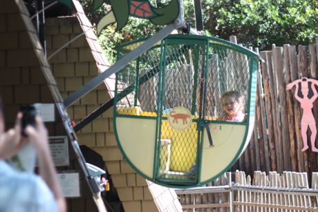 Guess what I went on all by myself? Yep, the ferris wheel. Daddy was too big - he was totally bummed. I had so much fun - I could see the whole world when I was at the tippy top!