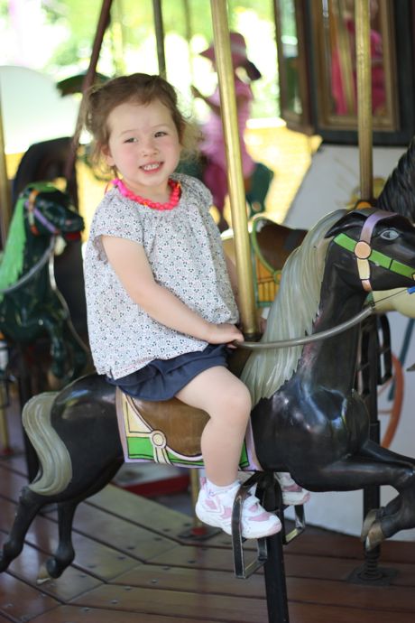 My Daddy rocks! He smooth talked me on to the big girl merry go round!