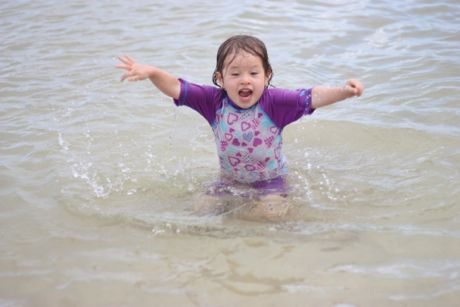 Poipu Beach has a great protected area that's shallow for the the kids to play in