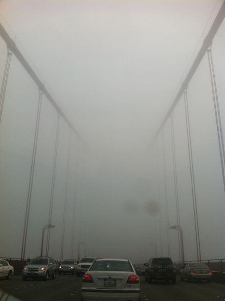 The view from the Golden Gate Bridge on the way home...