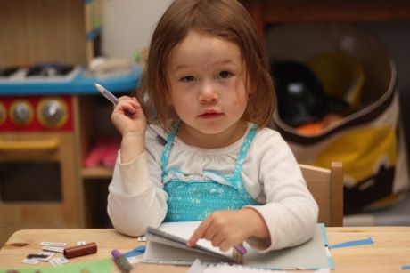 Thank you, Mommy, for my fun new notebook - I promise to study hard!