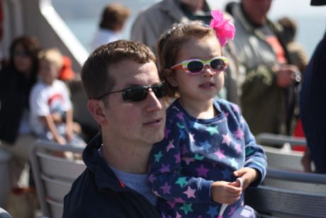 Daddy and Maile watching San Francisco fade away...