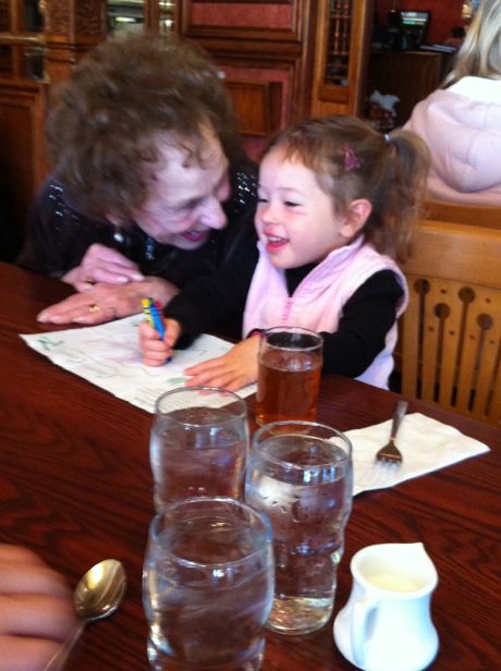 Maile Girl teaching GG Bea how to draw pictures...