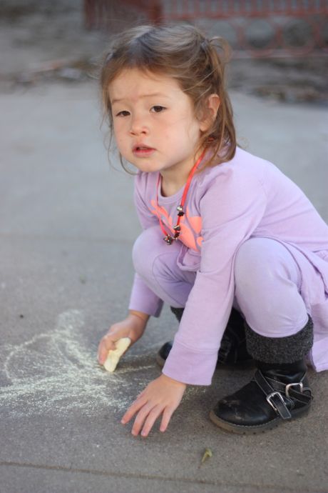 Deep in thought on what her next creation will be...