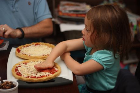 It's really important to make sure the cheese is evenly spread - you don't want clumps.