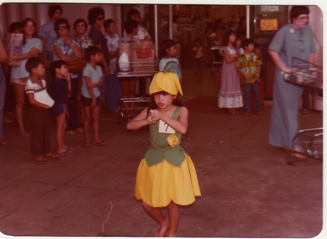 5 year old Mommy as a yellow flower