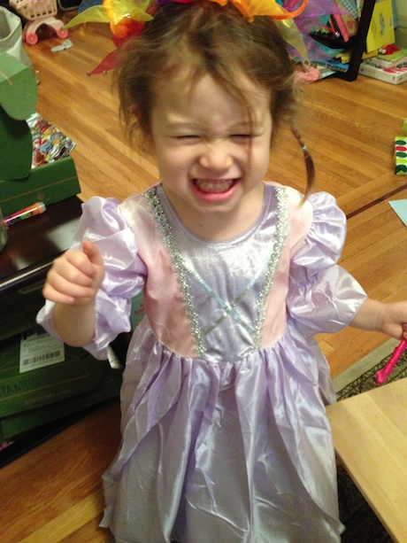 Maile Girl approves of her new princess dress up outfit. We may never get it off of her!