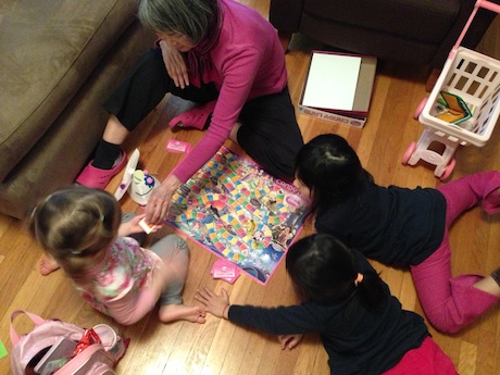 Katie and Emily speak mostly Japanese, but Candyland is a universal language apparently because we were able to play just fine!