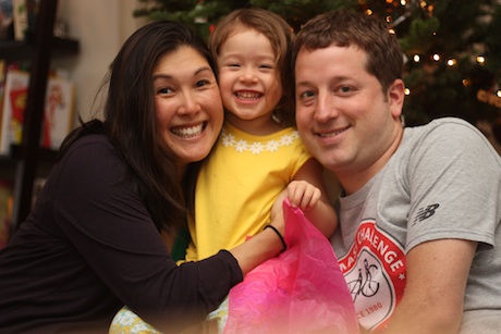 Mommy, Maile (3 years, 5 months), and Daddy - December 2012