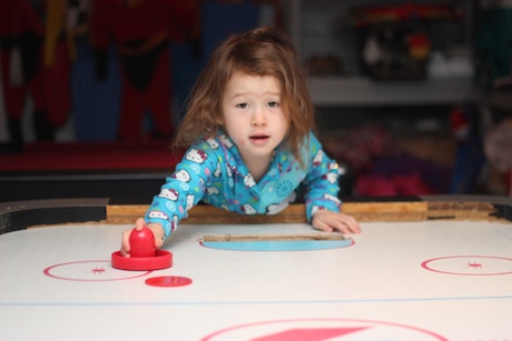 Maile is a huge fan of air hockey - bring it!
